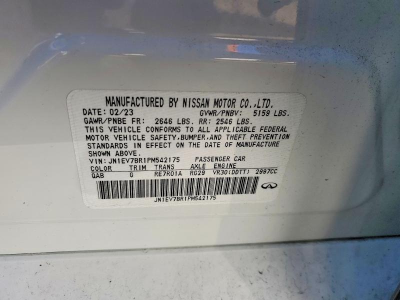 73193015 :رقم المزاد ، JN1EV7BR1PM542175 vin ، 2023 Infiniti Q50 مزاد بيع