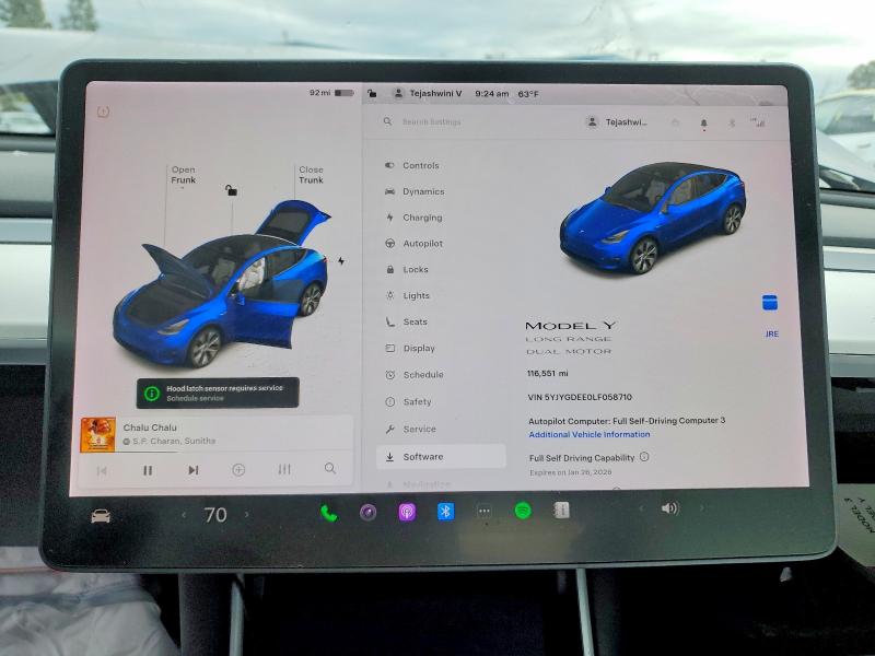 Auction sale of the 2020 Tesla Model Y, vin: 5YJYGDEE0LF058710, lot number: 98514425