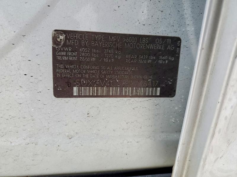 2012 Bmw X5 მანქანა იყიდება აუქციონზე, vin: 5UXZV4C51CL746417, აუქციონის ნომერი: 98539365