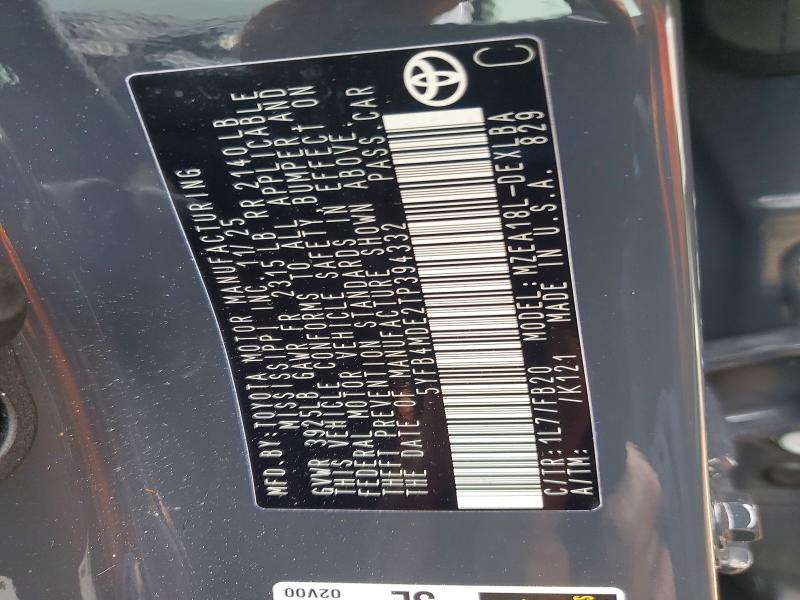 Продаж на аукціоні авто 2026 Toyota Corolla, vin: 5YFB4MDE2TP394332, номер лоту: 75011655