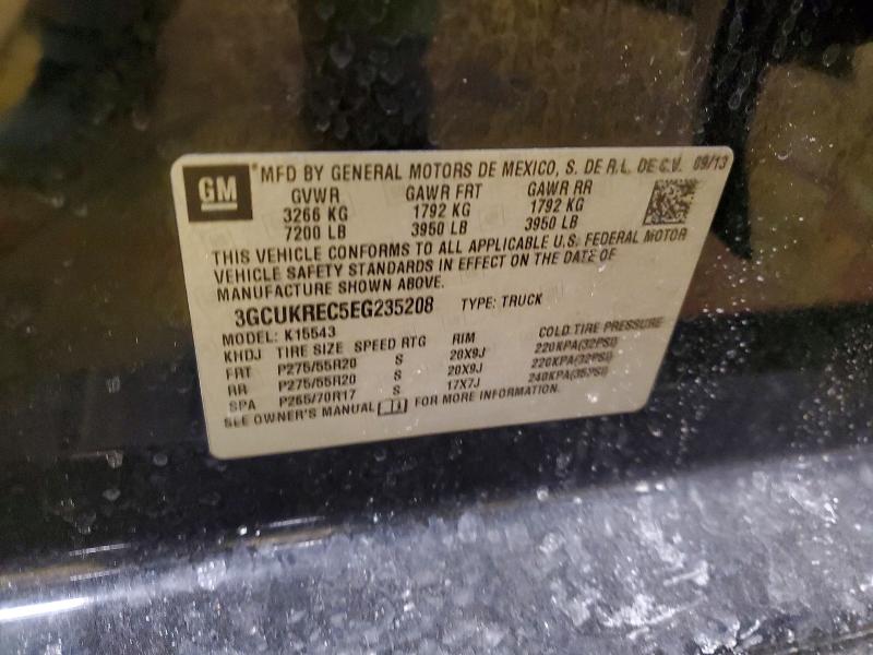 Продаж на аукціоні авто 2014 Chevrolet Silverado, vin: 3GCUKREC5EG235208, номер лоту: 74061195