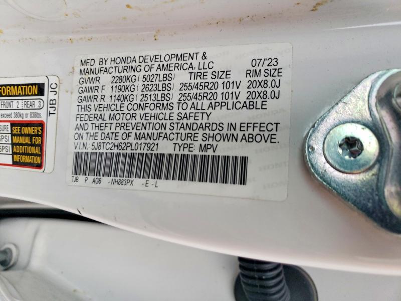Продажа на аукционе авто 2023 Acura Rdx, vin: 5J8TC2H62PL017921, номер лота: 99262415