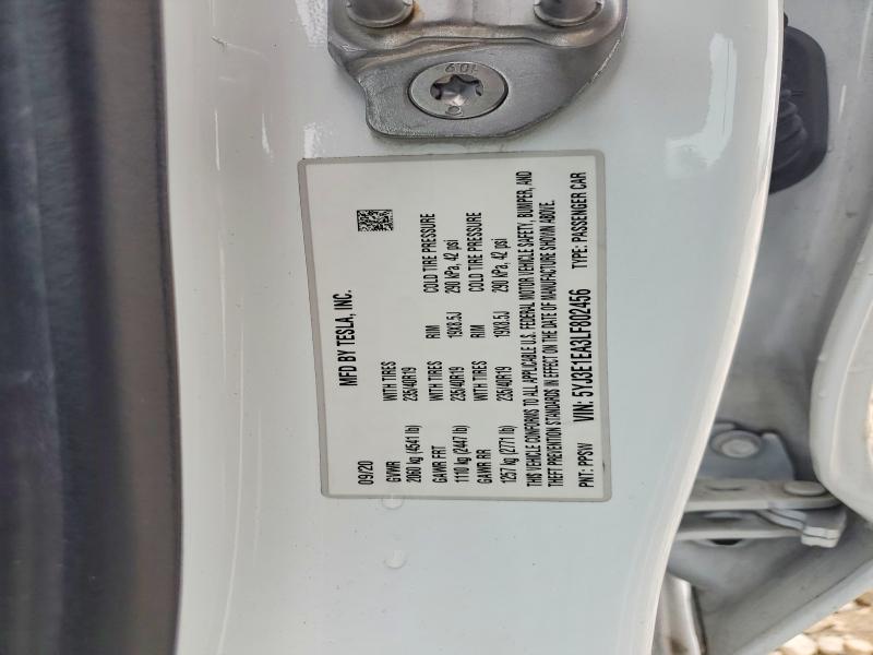 2020 Tesla Model 3 მანქანა იყიდება აუქციონზე, vin: 5YJ3E1EA3LF802456, აუქციონის ნომერი: 72679975