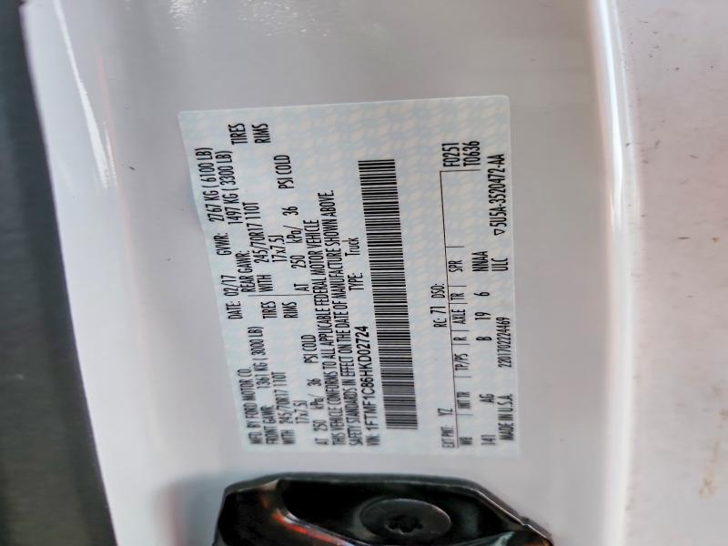 Продаж на аукціоні авто 2017 Ford F150, vin: 1FTMF1C86HKD02724, номер лоту: 98648765