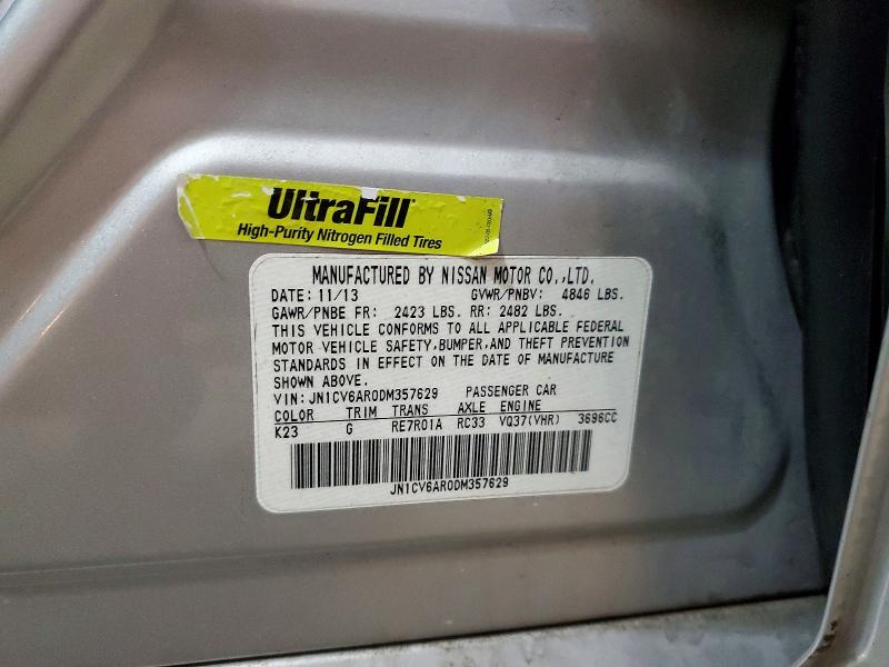 Продажа на аукционе авто 2013 Infiniti G37, vin: JN1CV6AR0DM357629, номер лота: 99680855