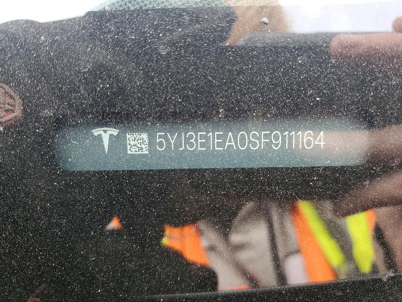 2025 Tesla Model 3 მანქანა იყიდება აუქციონზე, vin: 5YJ3E1EA0SF911164, აუქციონის ნომერი: 73122775