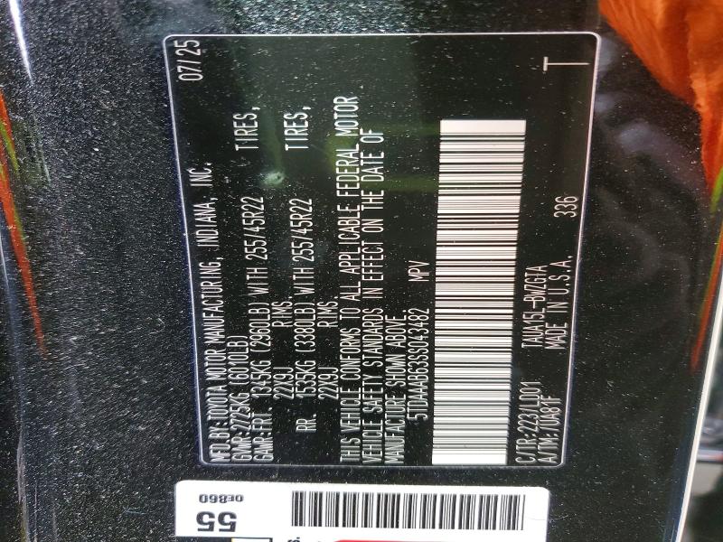 Aukcja sprzedaży 2025 Lexus Tx 350, vin: 5TDAAAB63SS043482, numer aukcji: 98752995