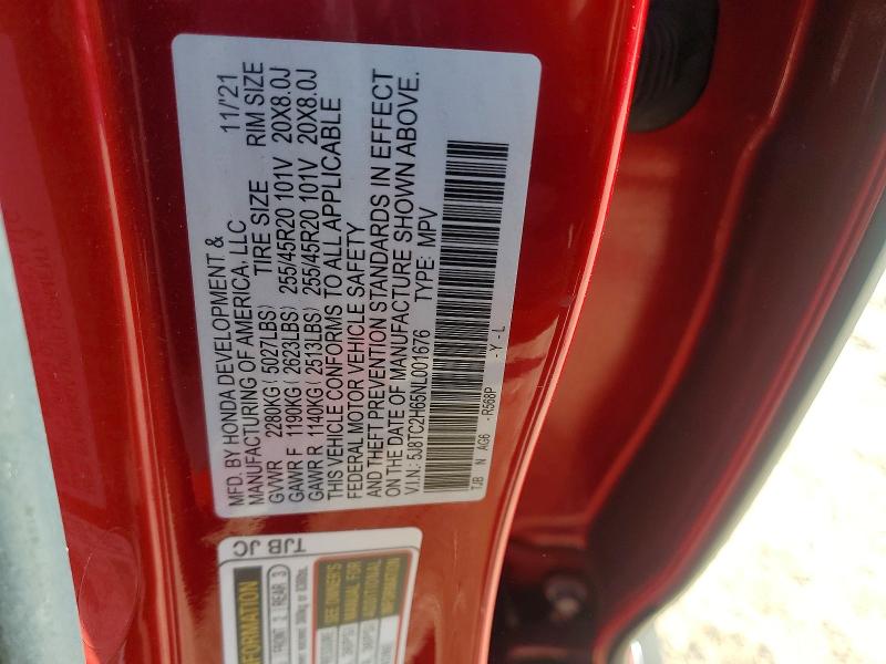 Продажа на аукционе авто 2022 Acura Rdx, vin: 5J8TC2H65NL001676, номер лота: 74893945