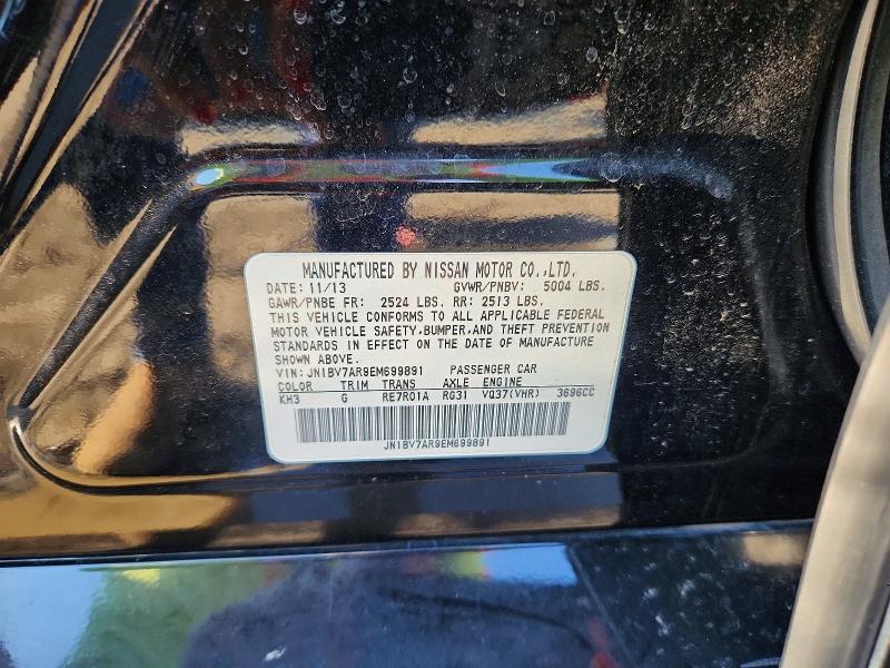 Aukcja sprzedaży 2014 Infiniti Q50, vin: JN1BV7AR9EM699891, numer aukcji: 74999455
