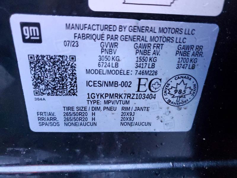 Продаж на аукціоні авто 2024 Cadillac Lyriq, vin: 1GYKPMRK7RZ103404, номер лоту: 72236525