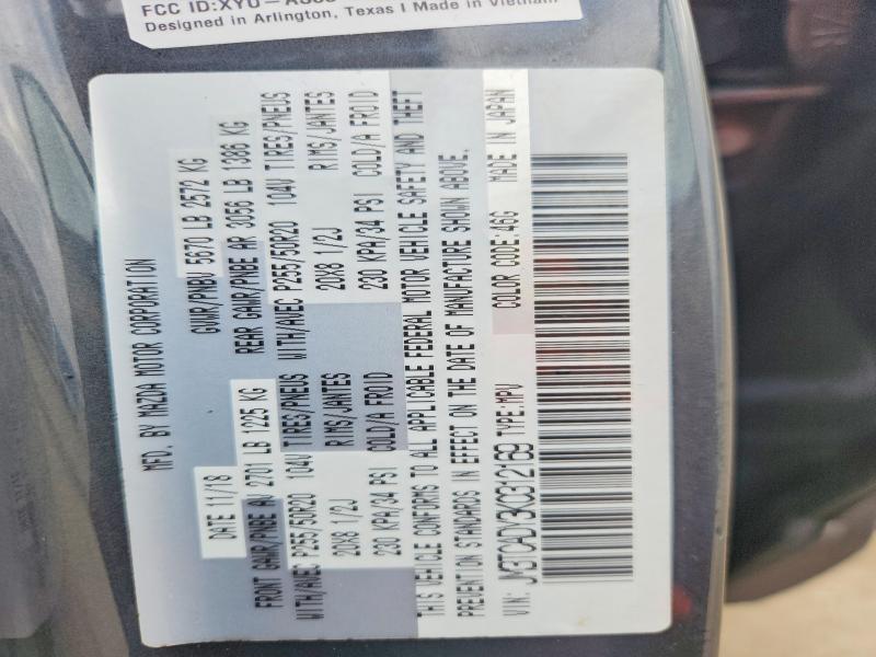 99729245 :رقم المزاد ، JM3TCADY3K0312169 vin ، 2019 Mazda Cx-9 مزاد بيع