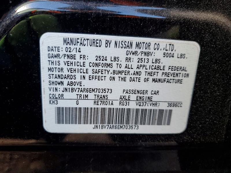 Aukcja sprzedaży 2014 Infiniti Q50, vin: JN1BV7AR6EM703573, numer aukcji: 99286415
