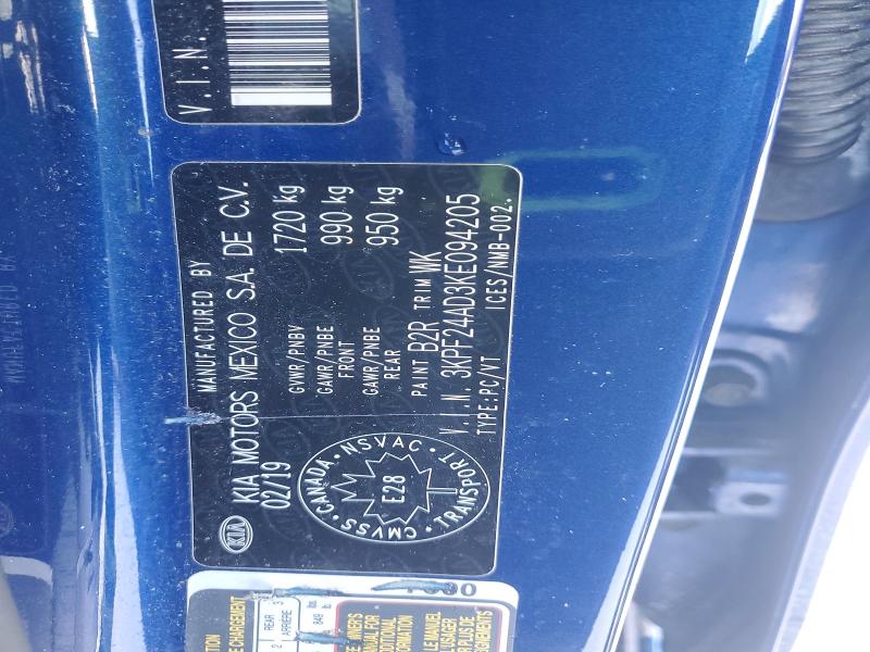 Продажа на аукционе авто 2019 Kia Forte Lx 4dr, vin: 3KPF24AD3KE094205, номер лота: 74331235