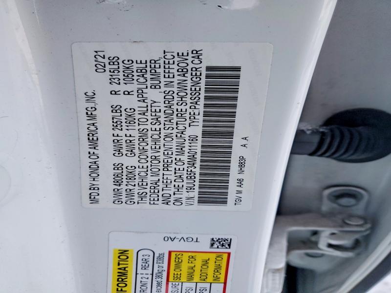 Продаж на аукціоні авто 2021 Acura Tlx, vin: 19UUB5F34MA011160, номер лоту: 73787595