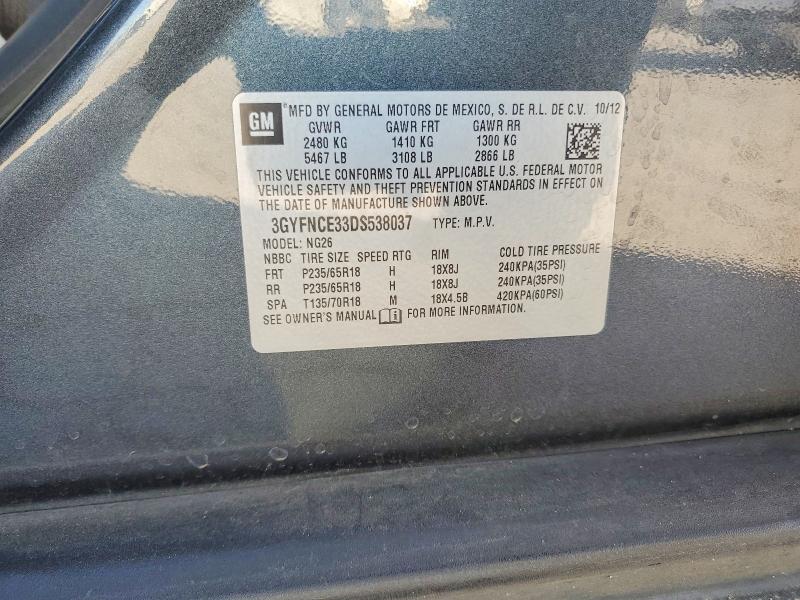 Продаж на аукціоні авто 2013 Cadillac Srx, vin: 3GYFNCE33DS538037, номер лоту: 73677095