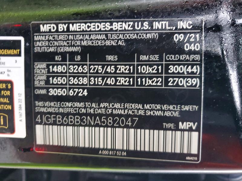 Продажа на аукционе авто 2022 Mercedes-benz Gle, vin: 4JGFB6BB3NA582047, номер лота: 98029285
