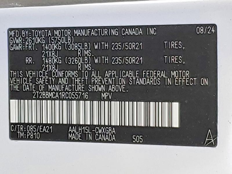 72374565 :رقم المزاد ، 2T2BBMCA1RC055716 vin ، 2024 Lexus Rx 350h مزاد بيع