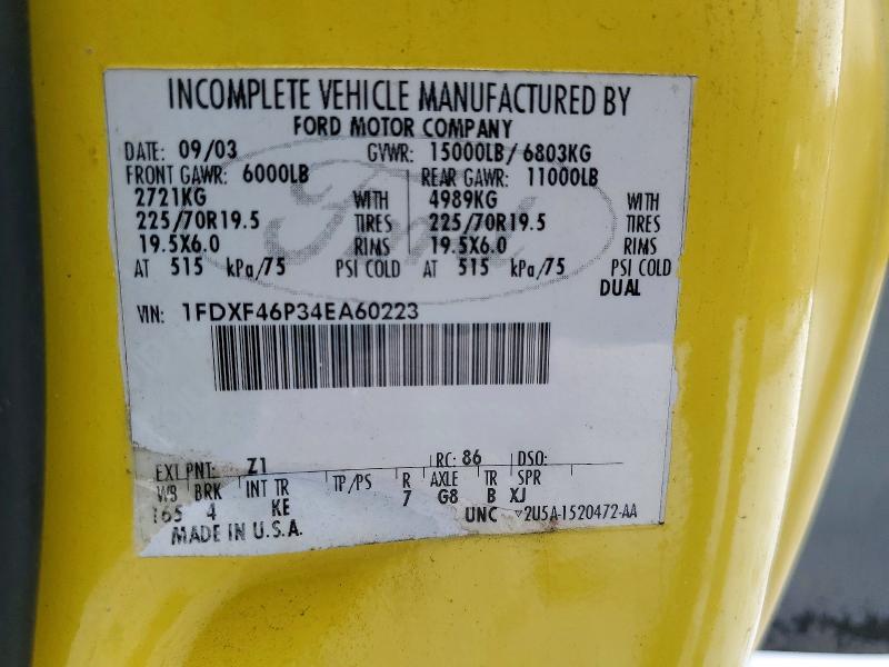 98870575 :رقم المزاد ، 1FDXF46P34EA60223 vin ، 2004 Ford F450 مزاد بيع