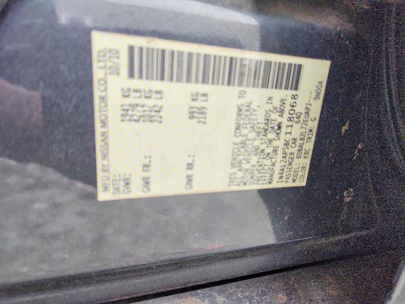 2011 Niss Altima მანქანა იყიდება აუქციონზე, vin: 1N4AL2AP5BC118068, აუქციონის ნომერი: 74289085