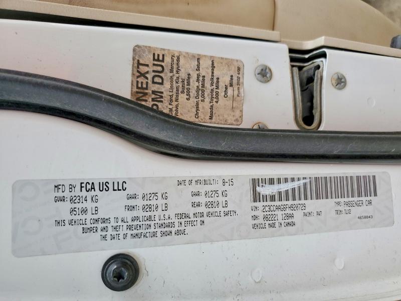 Aukcja sprzedaży 2015 Chrysler 300, vin: 2C3CCAAG6FH920729, numer aukcji: 99794125