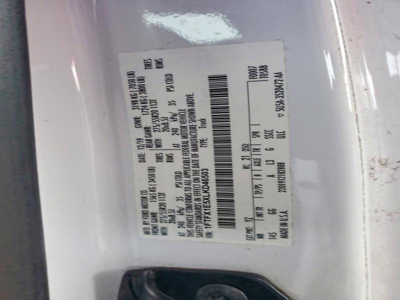 Aukcja sprzedaży 2020 Ford F150, vin: 1FTFX1E5XLKD46503, numer aukcji: 73273115