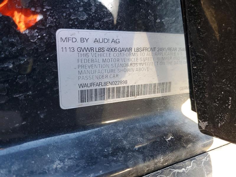 74934935 :رقم المزاد ، WAUFFAFL8EN022898 vin ، 2014 Audi A4 مزاد بيع