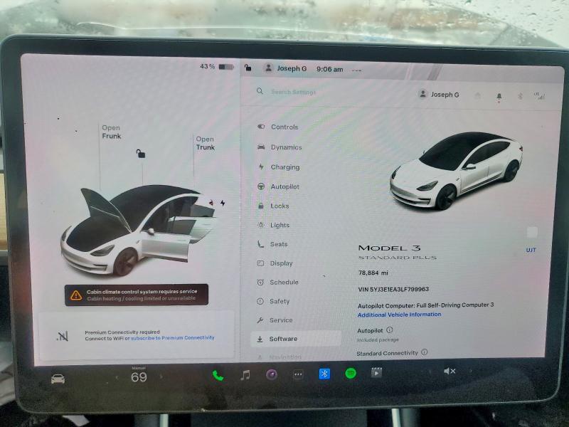 Aukcja sprzedaży 2020 Tesla Model 3, vin: 5YJ3E1EA3LF799963, numer aukcji: 74359975