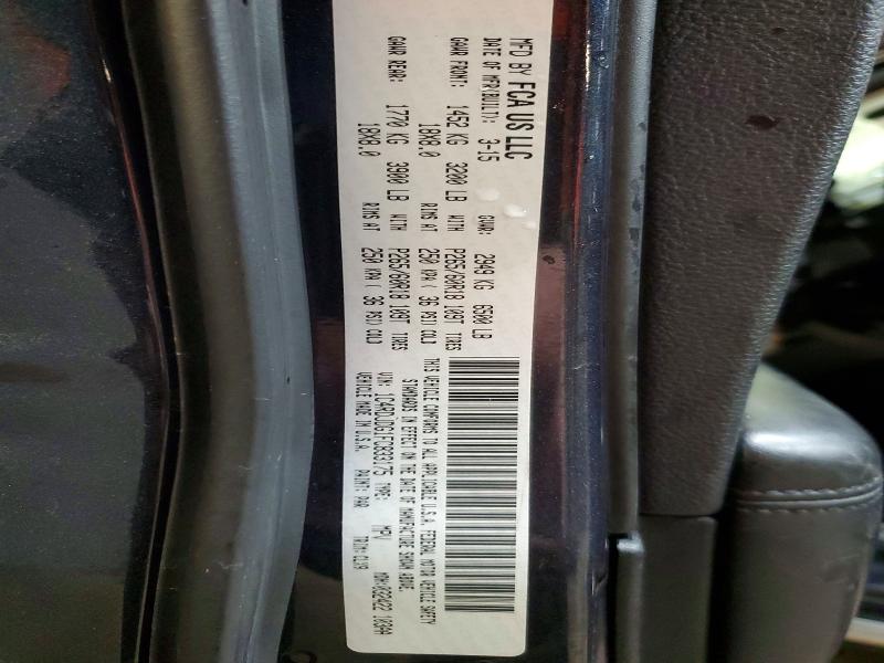 2015 Dodge Durango მანქანა იყიდება აუქციონზე, vin: 1C4RDJDG1FC833175, აუქციონის ნომერი: 98451015