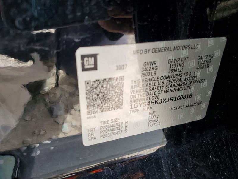 Продажа на аукционе авто 2018 Cadillac Escalade E, vin: 1GYS4HKJXJR160816, номер лота: 72489985
