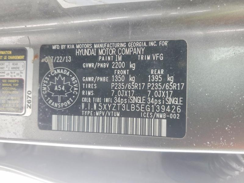 Продажа на аукционе авто 2014 Hyundai Santa Fe Sport, vin: 5XYZT3LB5EG139426, номер лота: 73883985