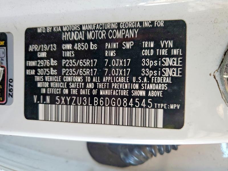 Aukcja sprzedaży 2013 Hyundai Santa Fe Sport, vin: 5XYZU3LB6DG084545, numer aukcji: 73527945