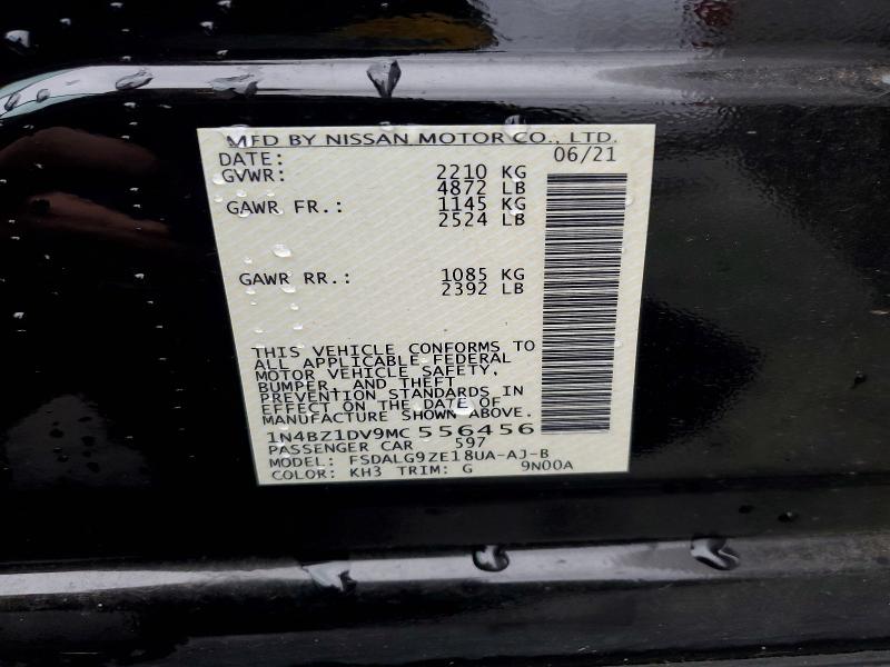 Продаж на аукціоні авто 2021 Nissan Leaf, vin: 1N4BZ1DV9MC556456, номер лоту: 72183765