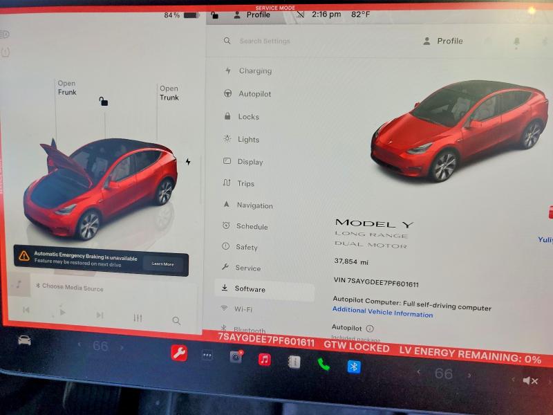 74844575 :رقم المزاد ، 7SAYGDEE7PF601611 vin ، 2023 Tesla Model Y مزاد بيع