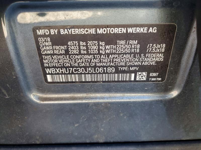 Продажа на аукционе авто 2018 Bmw X1, vin: WBXHU7C30J5L06189, номер лота: 73508525