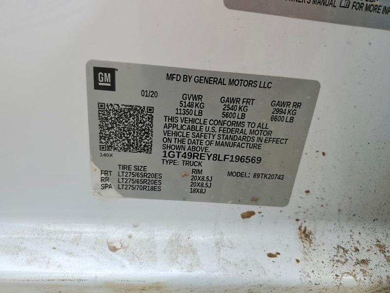 Продажа на аукционе авто 2020 Gmc Sierra, vin: 1GT49REY8LF196569, номер лота: 73705815