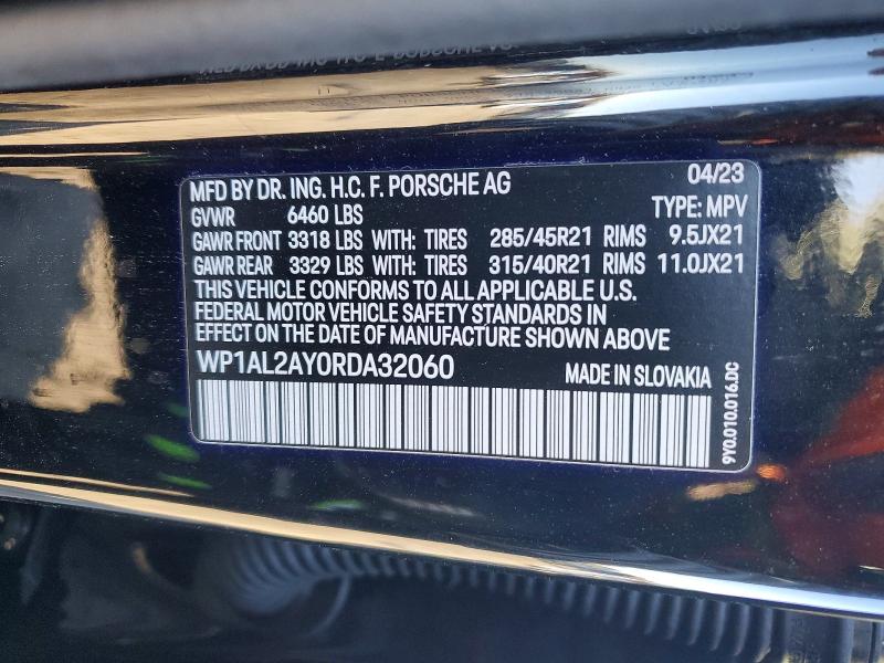 Aukcja sprzedaży 2024 Porsche Cayenne, vin: WP1AL2AY0RDA32060, numer aukcji: 73306355
