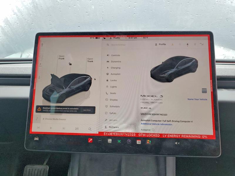 Продажа на аукционе авто 2024 Tesla Model 3, vin: 5YJ3E1EBXRF742323, номер лота: 73598275