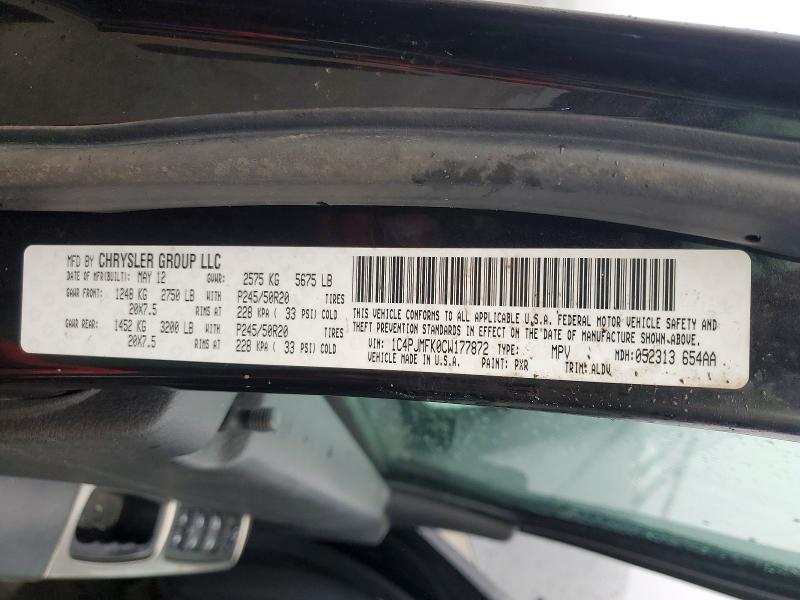2012 Jeep Liberty მანქანა იყიდება აუქციონზე, vin: 1C4PJMFK0CW177872, აუქციონის ნომერი: 98459935