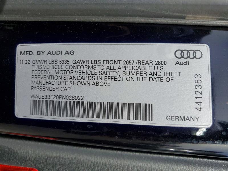 Продажа на аукционе авто 2023 Audi A6, vin: WAUE3BF20PN028022, номер лота: 74109905