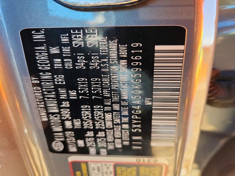 Продаж на аукціоні авто 2019 Kia Sorento, vin: 5XYPG4A50KG599619, номер лоту: 73409355