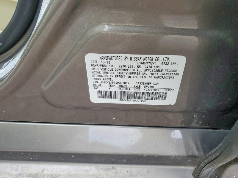 Продажа на аукционе авто 2013 Infiniti G37 Base, vin: JN1CV6AP1DM301892, номер лота: 75008665