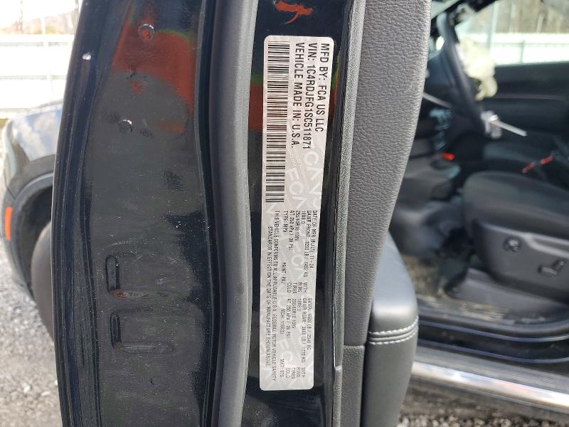 74120135 :رقم المزاد ، 1C4RDJFG1SC511871 vin ، 2025 Dodge Durango مزاد بيع