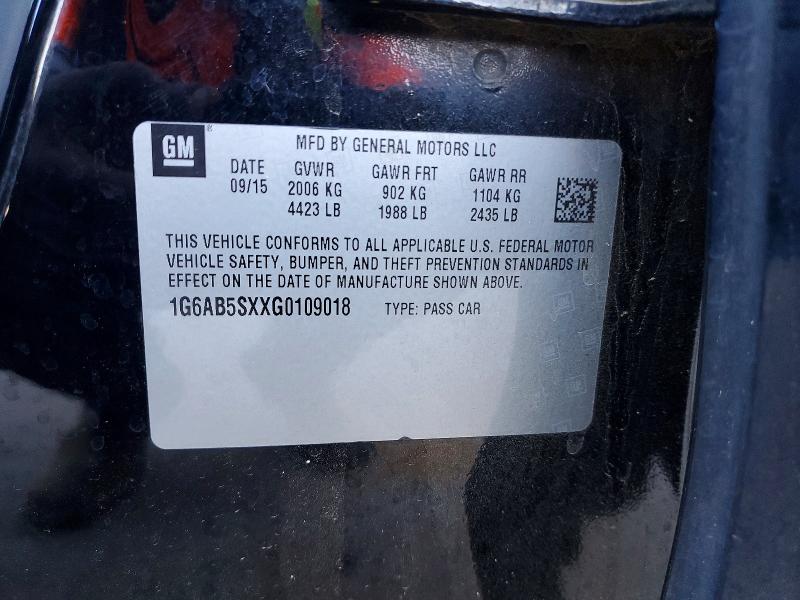Продаж на аукціоні авто 2016 Cadillac Ats, vin: 1G6AB5SXXG0109018, номер лоту: 73527095