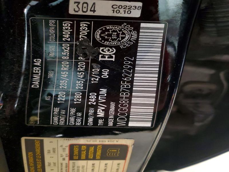 97946215 :رقم المزاد ، WDCGG8HB7BF622992 vin ، 2011 Mercedes-benz Glk مزاد بيع
