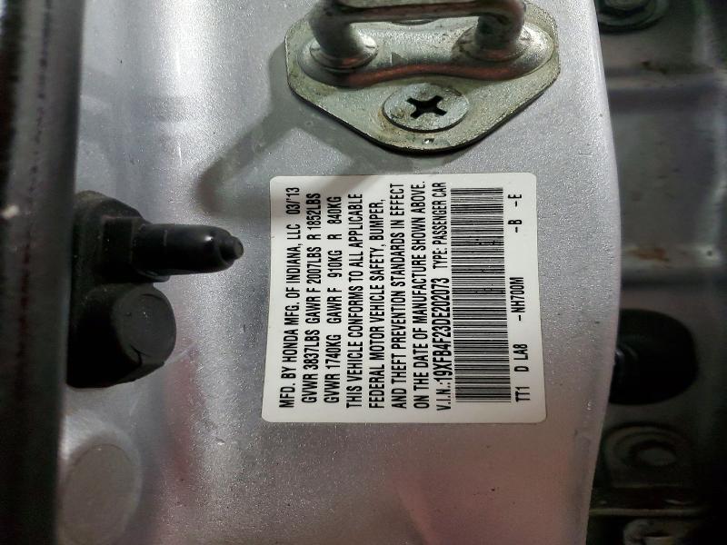Продажа на аукционе авто 2013 Honda Civic, vin: 19XFB4F23DE202073, номер лота: 99294355