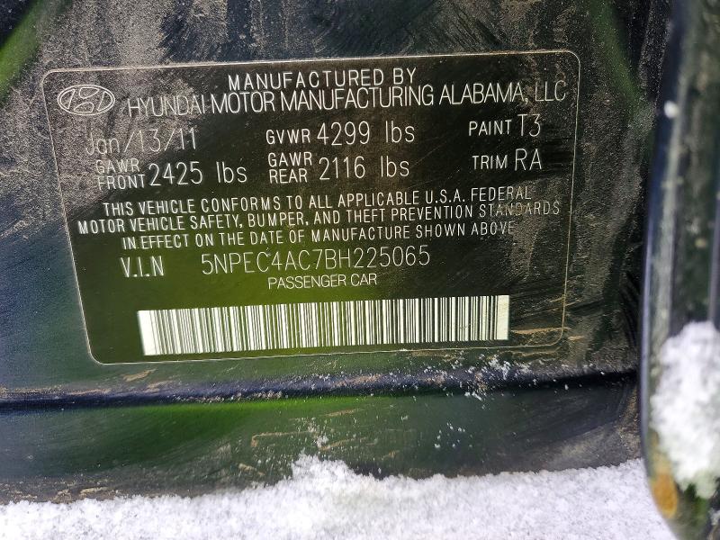 Продаж на аукціоні авто 2011 Hyundai Sonata, vin: 5NPEC4AC7BH225065, номер лоту: 74145555
