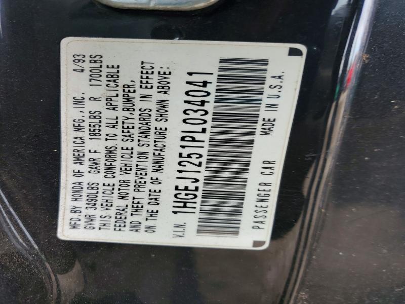 74497355 :رقم المزاد ، 1HGEJ1251PL034041 vin ، 2022 Honda Civic Ex مزاد بيع