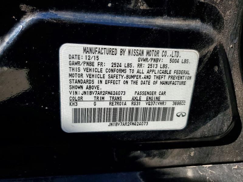 Aukcja sprzedaży 2015 Infiniti Q50, vin: JN1BV7AR2FM424073, numer aukcji: 99035475