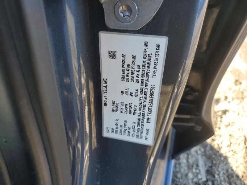 Aukcja sprzedaży 2020 Tesla Model 3, vin: 5YJ3E1EA0LF662611, numer aukcji: 98634535