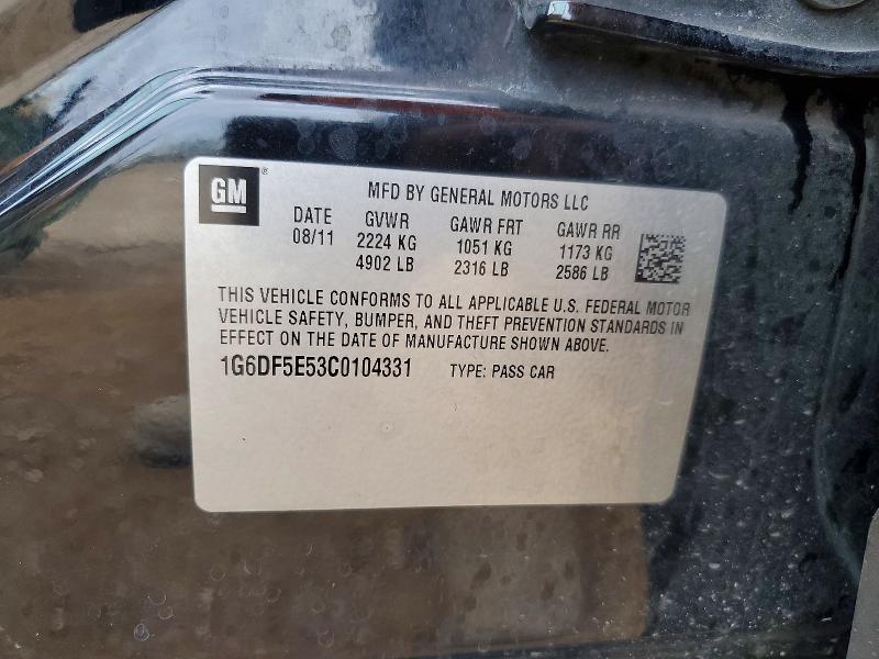 Продаж на аукціоні авто 2012 Cadillac Cts, vin: 1G6DF5E53C0104331, номер лоту: 73063005